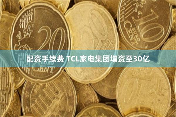 配资手续费 TCL家电集团增资至30亿