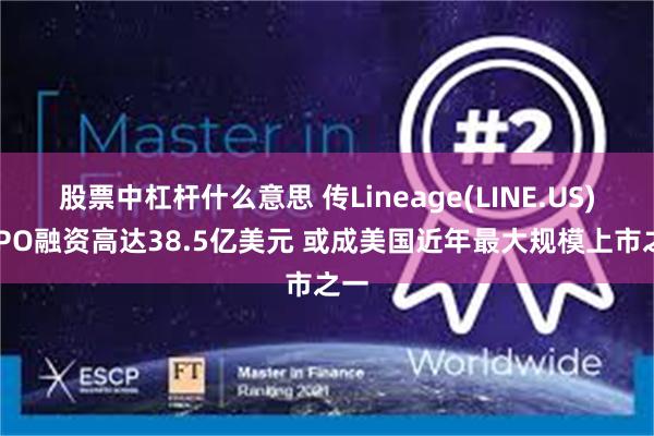 股票中杠杆什么意思 传Lineage(LINE.US)拟IPO融资高达38.5亿美元 或成美国近年最大规模上市之一