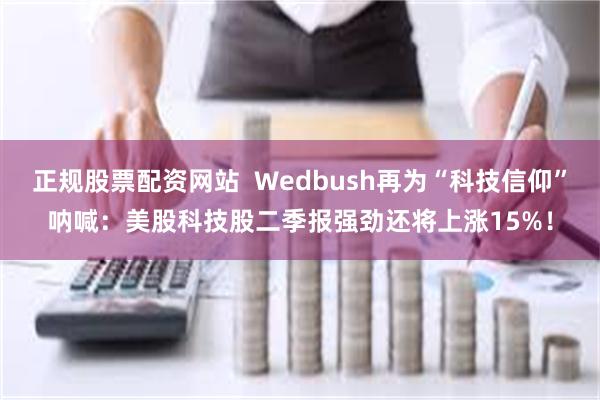 正规股票配资网站  Wedbush再为“科技信仰”呐喊：美股科技股二季报强劲还将上涨15%！