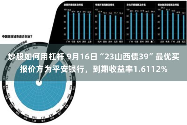 炒股如何用杠杆 9月16日“23山西债39”最优买报价方为平安银行，到期收益率1.6112%