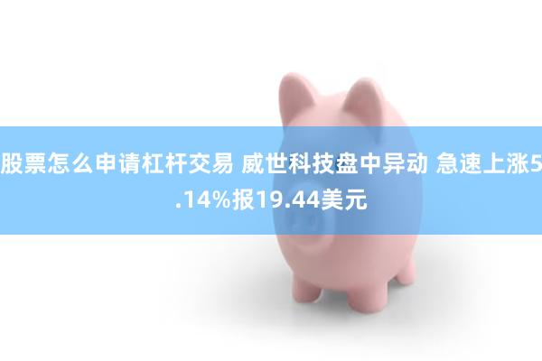 股票怎么申请杠杆交易 威世科技盘中异动 急速上涨5.14%报19.44美元