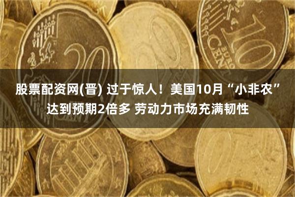 股票配资网(晋) 过于惊人！美国10月“小非农”达到预期2倍多 劳动力市场充满韧性